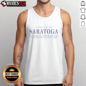 Stylish Nice Saratoga Water tank top design featuring vibrant graphics and a comfortable fit, perfect for casual wear.