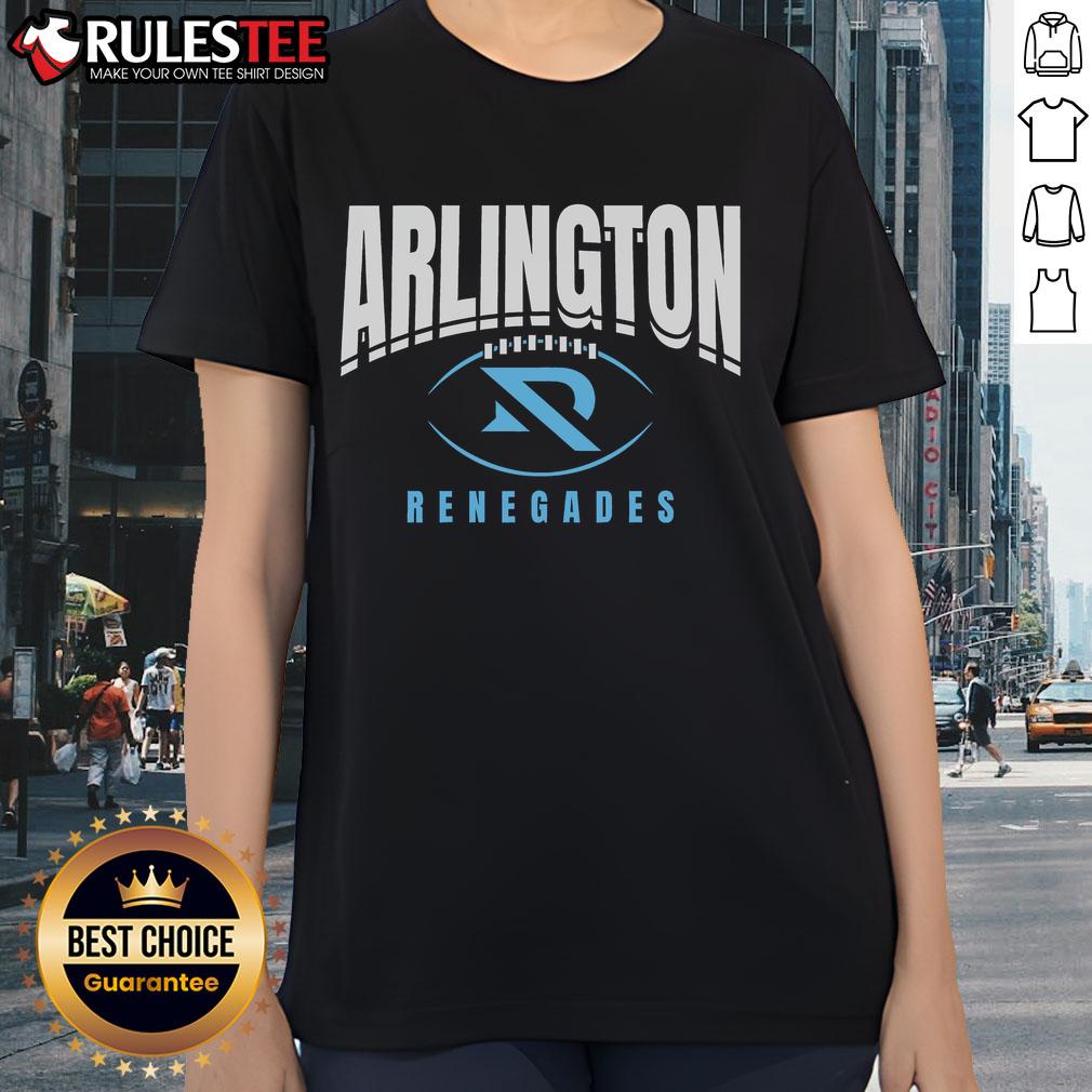 Top Arlington Renegades Football Outline Ladies Tee featuring a stylish design for fans of the team.