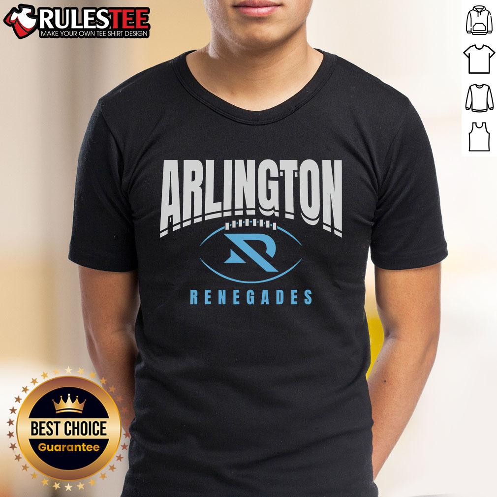 Top Arlington Renegades Football Outline T-Shirt featuring a bold design and team colors, perfect for fans and game day.
