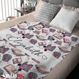 Vintage Book Lover Blanket Fleece Customized Blanket