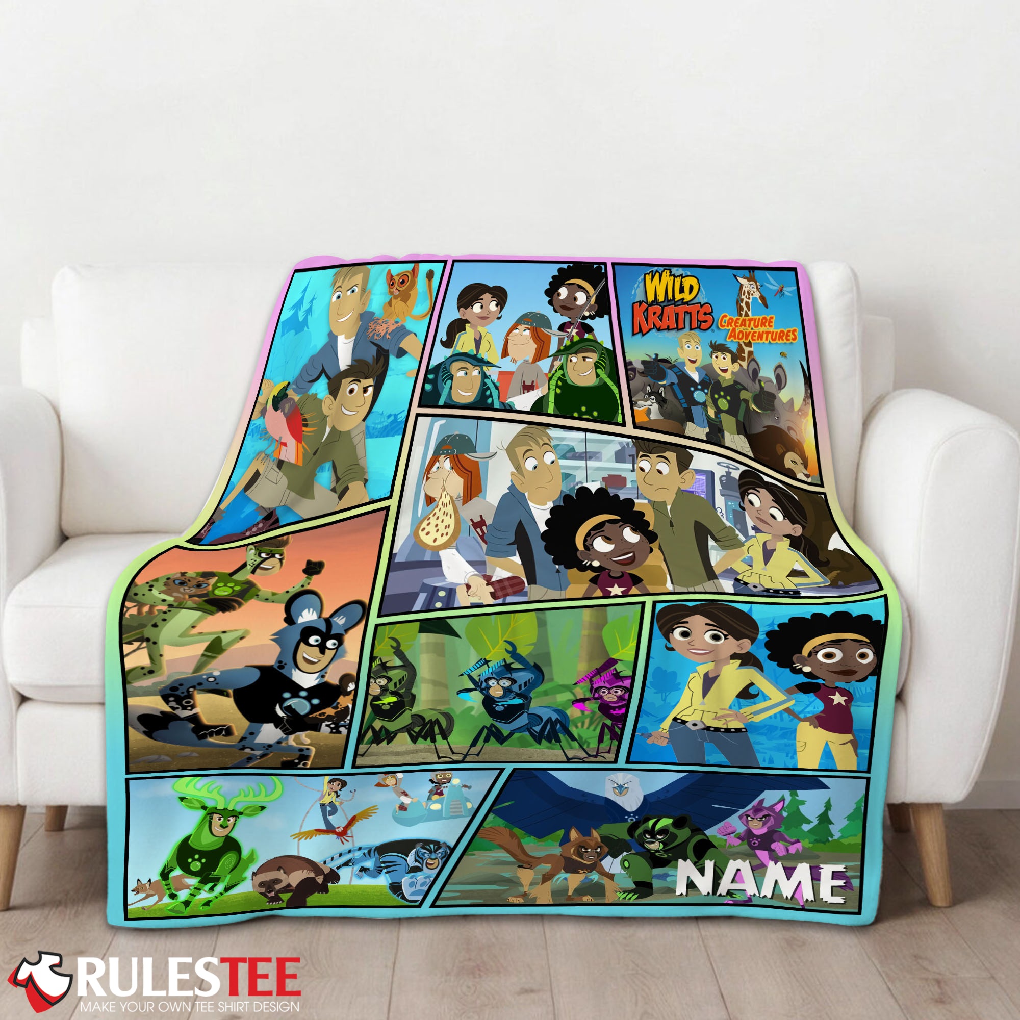 Wild Kratts Creature Adventures Collage Blanket Fleece Customized Blanket