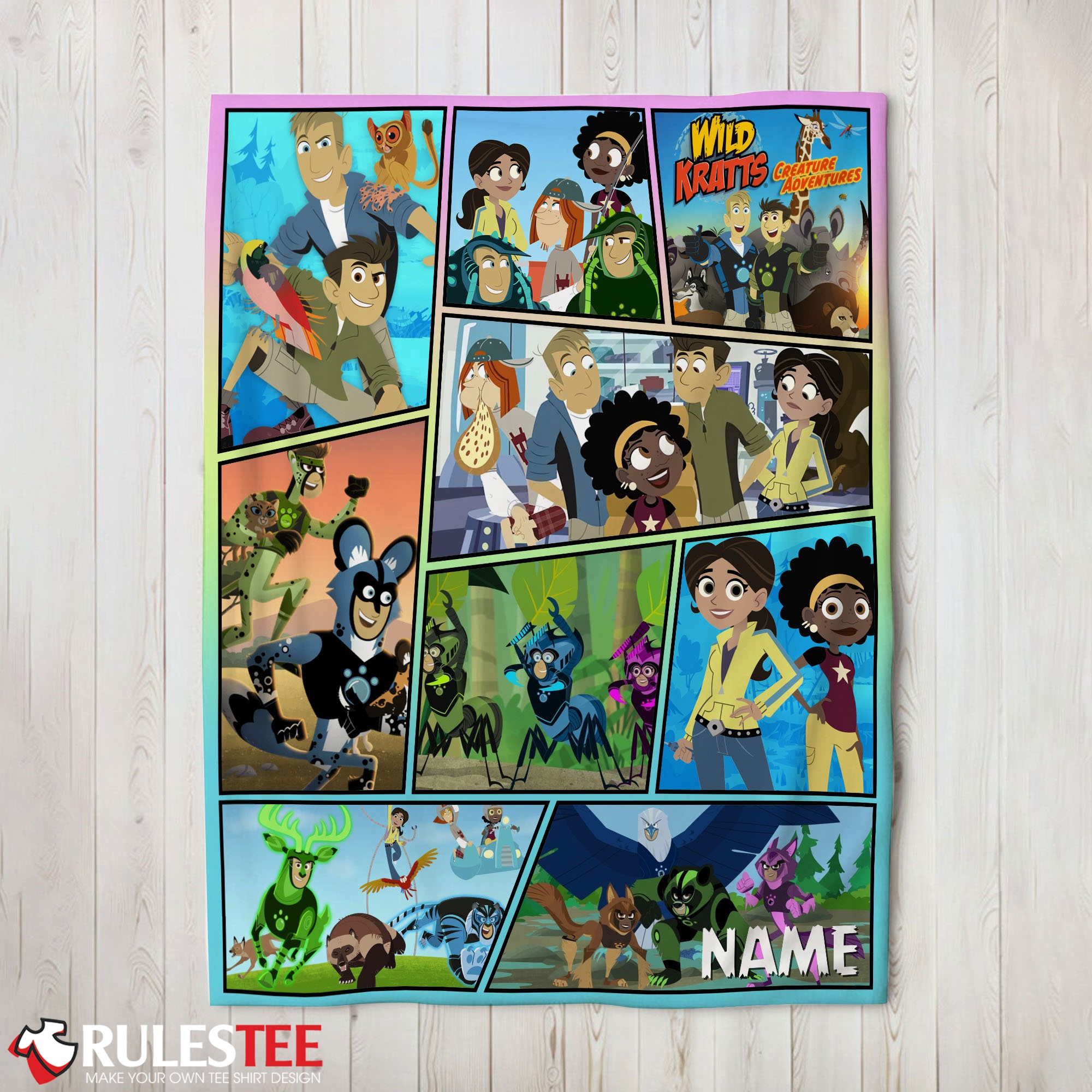 Wild Kratts Creature Adventures Collage Blanket Fleece Customized Blanket