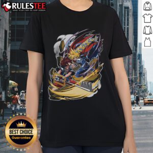 Awesome 'Are You Not Entertained' Final Fantasy Ladies Tee featuring iconic characters in vibrant colors and stylish design.