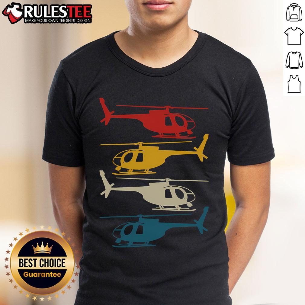 Awesome Helicopter Pilot Co Retro Aviation T-Shirt featuring a vintage design for aviation enthusiasts and pilots.