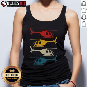 Awesome Helicopter Pilot Co Retro Aviation Tank Top featuring a vintage design for aviation enthusiasts.