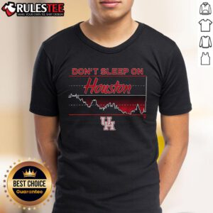Awesome Houston Basketball 'Don't Sleep on Houston' T-Shirt featuring bold graphics and vibrant colors for fans.