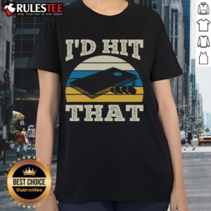 Awesome ID Hit That Bag cornhole retro ladies tee featuring fun graphics and a comfortable fit for casual wear.
