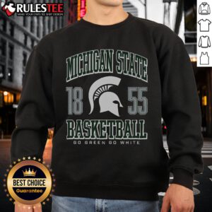 Awesome Michigan State Spartans Basketball 1855 Sweatshirt featuring team colors and logo for fans and supporters.