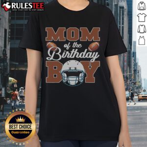 Awesome Mom of the Birthday Boy Football Ladies Tee featuring a fun graphic design for football-themed celebrations.