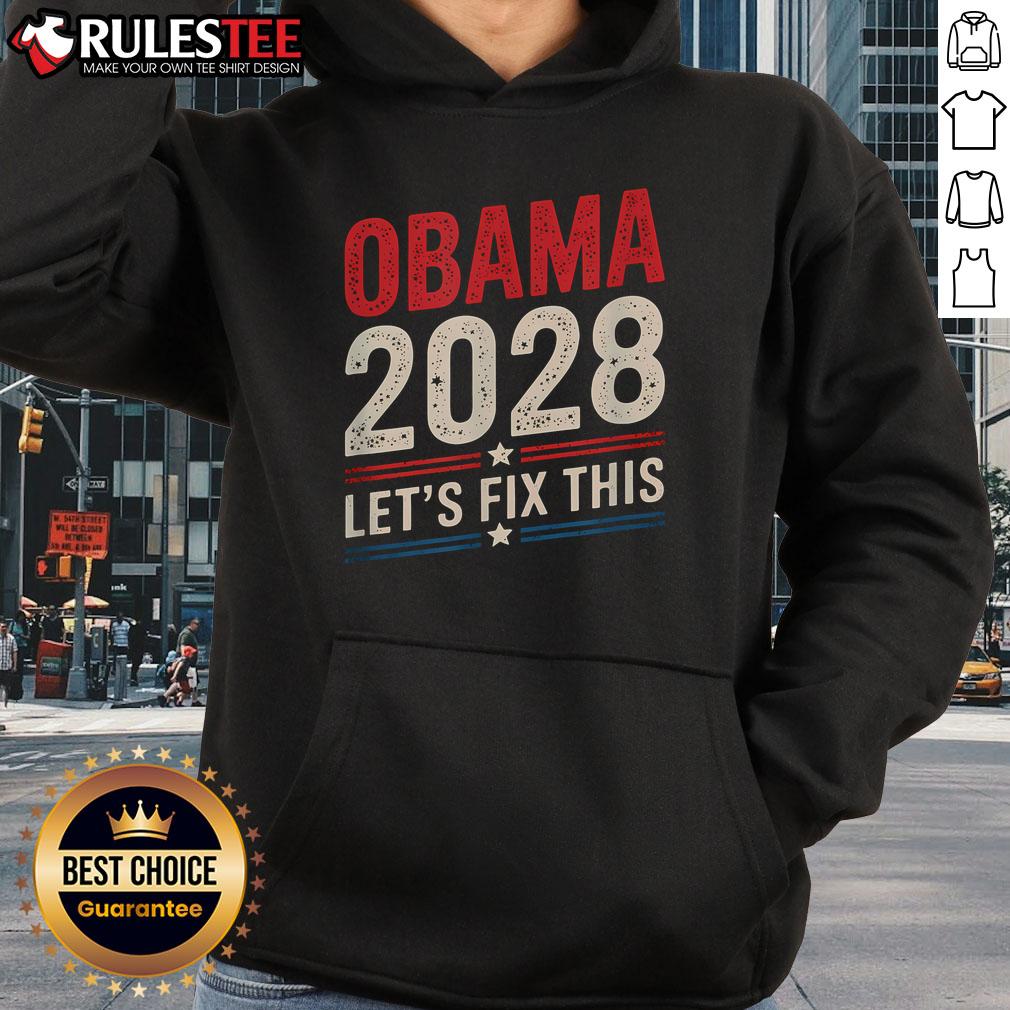 Vintage retro patriotic hoodie featuring Awesome Obama design for 2028 political protest rally.