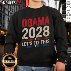 Alt Text: Vintage retro patriotic sweatshirt featuring Awesome Obama design for the 2028 political protest rally.