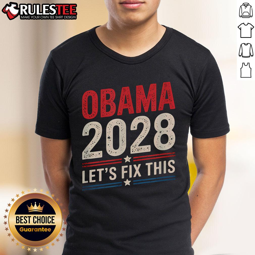 Awesome Obama vintage retro patriotic 2028 political protest rally T-shirt featuring bold graphics and vibrant colors.