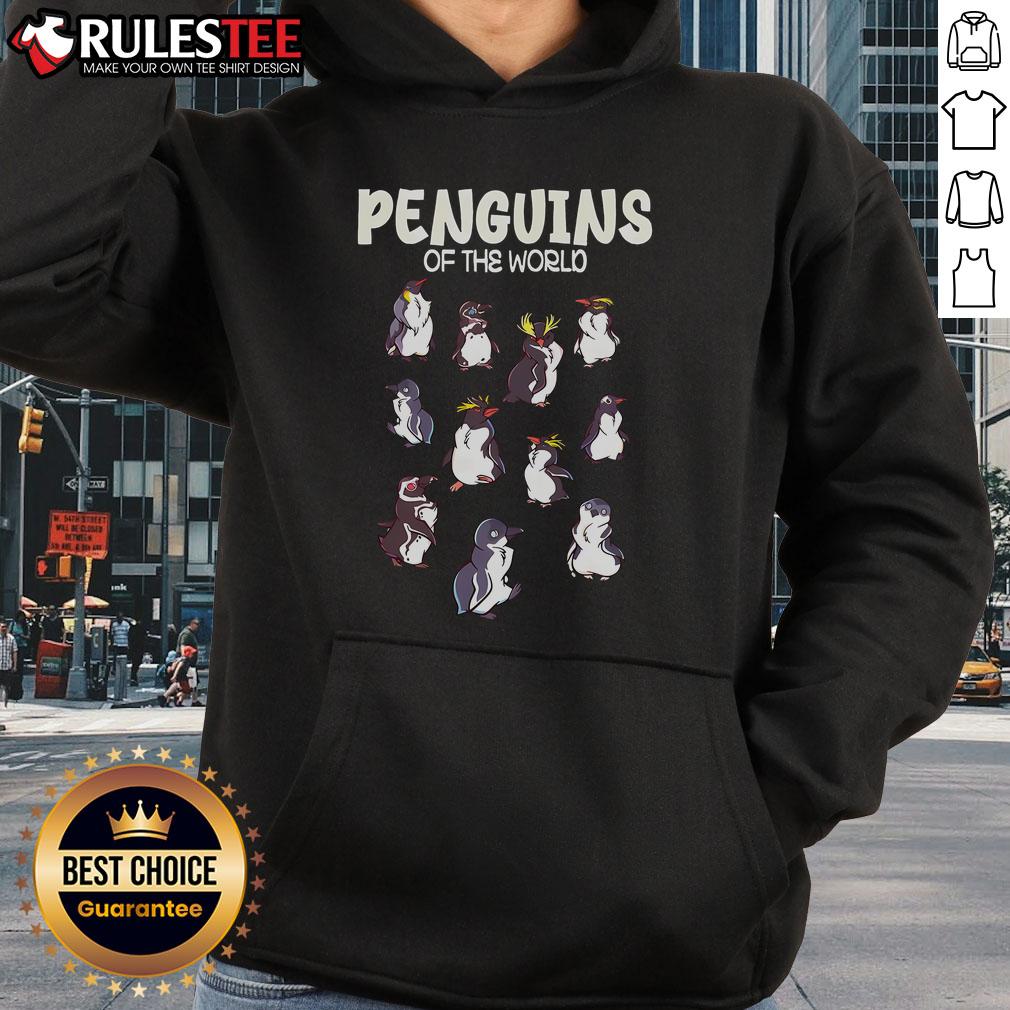 Alt Text: Awesome Penguins Animals of the World Retro Hoodie featuring playful penguin design for wildlife lovers.