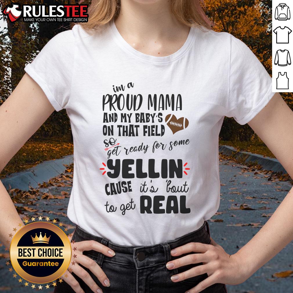 Awesome Proud Football Mama tee featuring pretty ladies, perfect for game day and showing team spirit.