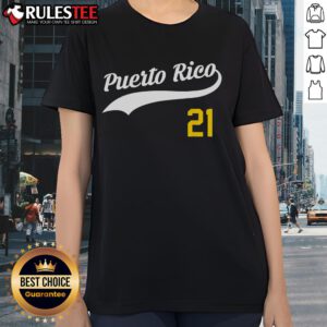Awesome Puerto Rico Baseball 21 tee for Santurce baseball fans, perfect for ladies supporting their team in style.