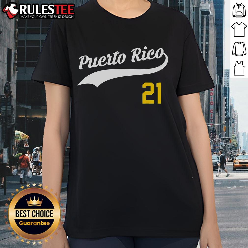 Awesome Puerto Rico Baseball 21 tee for Santurce baseball fans, perfect for ladies supporting their team in style.