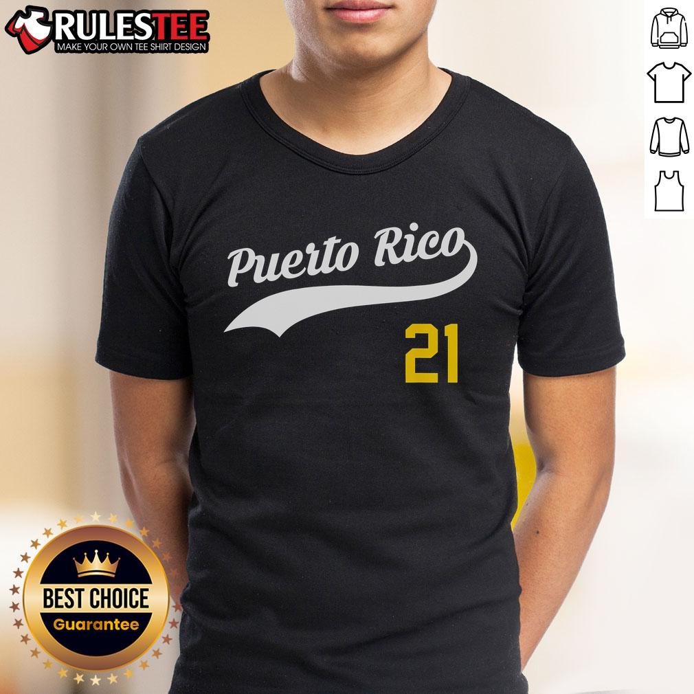 Awesome Puerto Rico Baseball 21 T-Shirt for Santurce fans, showcasing vibrant design and team spirit.
