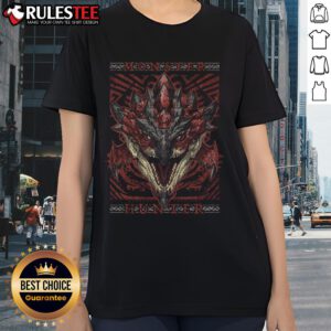 Awesome Rathalos Hunting Club Monster Hunter ladies tee featuring vibrant graphics and a stylish design for gamers.