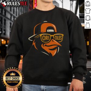 Awesome retro Orioles sweatshirt featuring a stylish animal design, perfect for fans of vintage sports apparel.