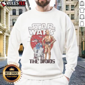Awesome Star Wars The Droids sweatshirt featuring iconic droid characters in a stylish design for fans.