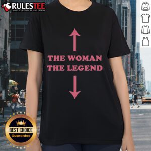 Awesome The Woman The Legend Ladies Tee featuring a stylish design for empowered women, perfect for casual wear.