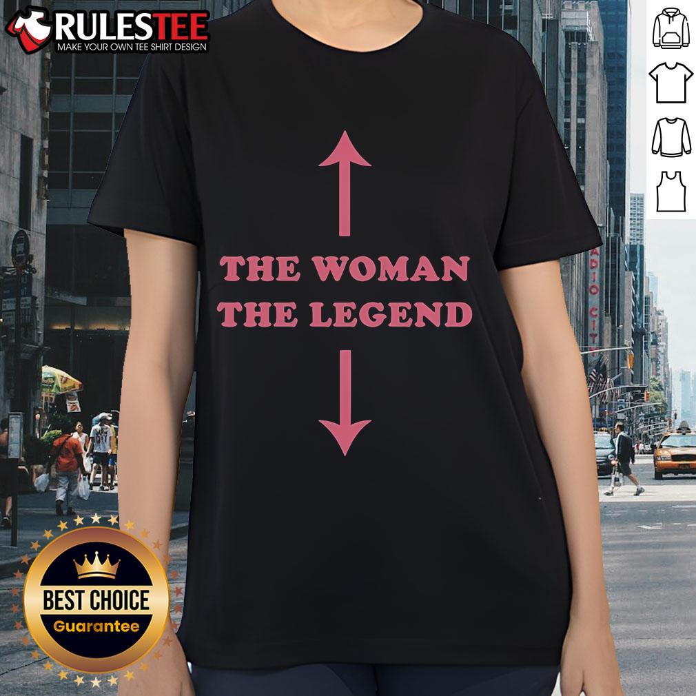Awesome The Woman The Legend Ladies Tee featuring a stylish design for empowered women, perfect for casual wear.