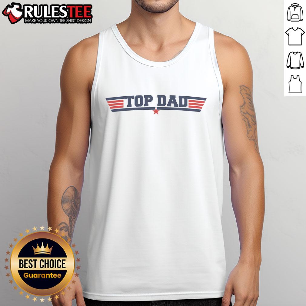 Awesome Top Dad Father's Day Tank Top featuring a stylish design, perfect for celebrating dads on their special day.