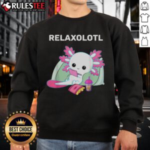Adorable Cute Axolotl Lover sweatshirt featuring a playful Mexican salamander design perfect for Relaxolotl fans.