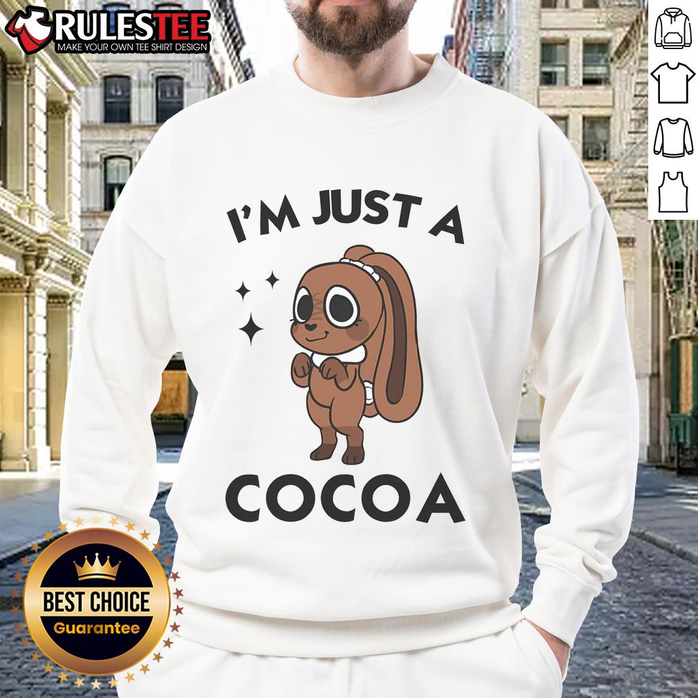 Alt Text: Cute Dandy's World Easter Cocoa the Chocolate Easter Bunny sweatshirt featuring a playful bunny design in vibrant colors.