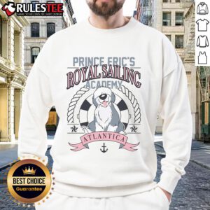 Alt Text: Cute Prince Eric's Royal Sailing Academy sweatshirt inspired by The Little Mermaid, perfect for fans and cozy wear.