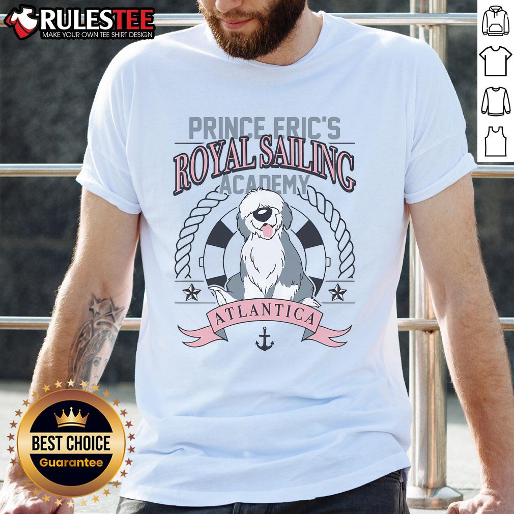 Cute Prince Eric's Royal Sailing Academy T-Shirt featuring The Little Mermaid design, perfect for fans of Ariel.