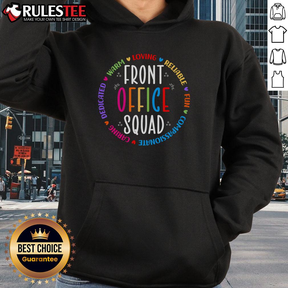 Adorable school secretary hoodie celebrating admin appreciation for the front office squad in vibrant colors.