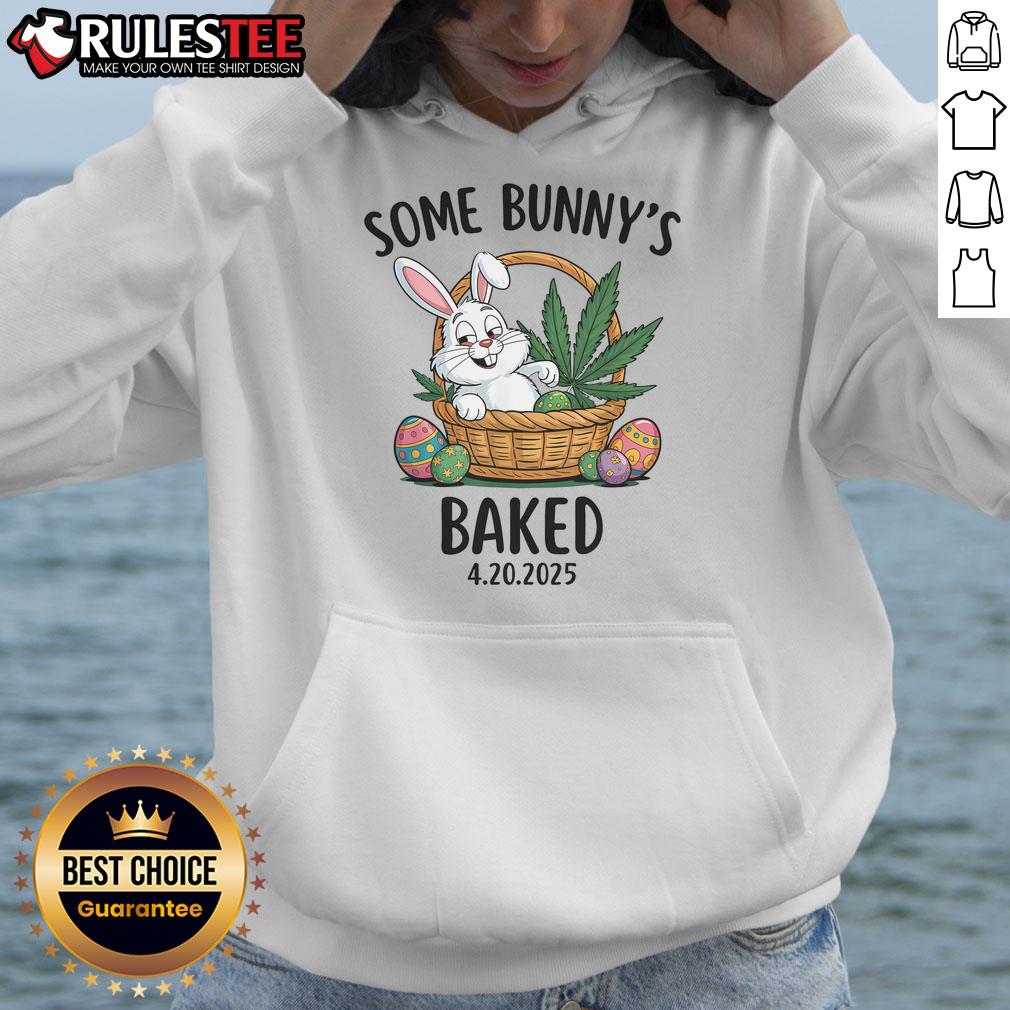 Alt Text: Cute bunnies in Easter-themed meme on a hoodie, perfect for festive humor lovers celebrating 4.20.