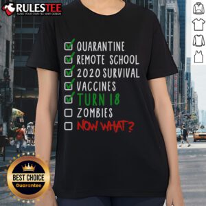 Funny 18th birthday checklist for ladies on a stylish tee, perfect for celebrating this milestone with humor and style.