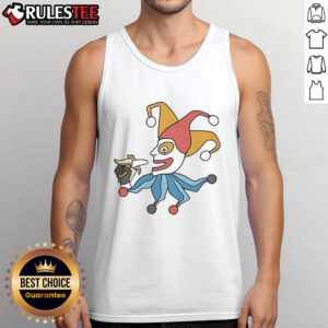 Funny Balatro April Fools Jimbo Tank Top featuring a humorous design perfect for pranksters and casual wear enthusiasts.