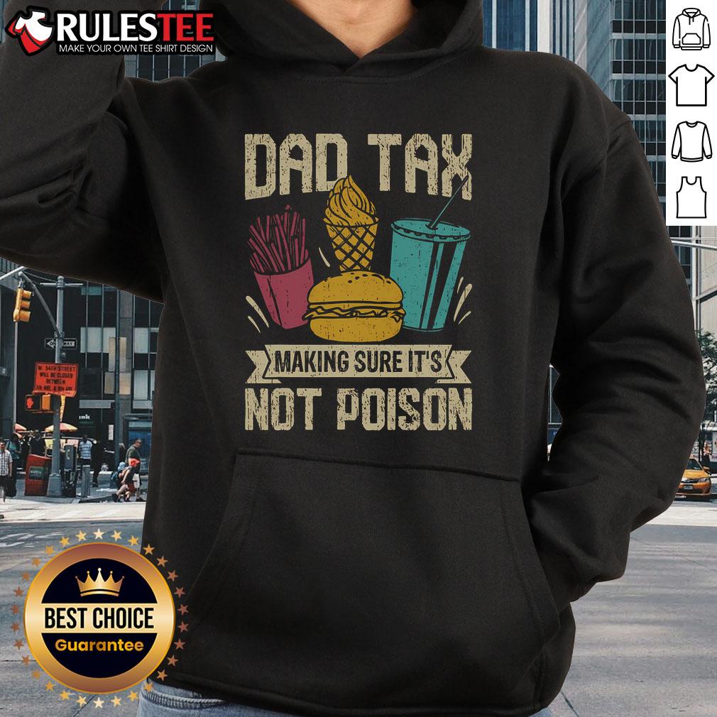 Funny Dad in a quirky hoodie reading Making Sure It's Not Poison celebrates Father's Day with humor and style.