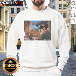 Alt Text: Funny Lofi Girl in daytime setting wearing a stylish sweatshirt, perfect for September 11th vibes.