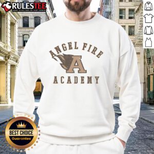 Good Angel Fire Academy sweatshirt featuring vibrant design, ideal for cozy wear and showcasing school spirit.