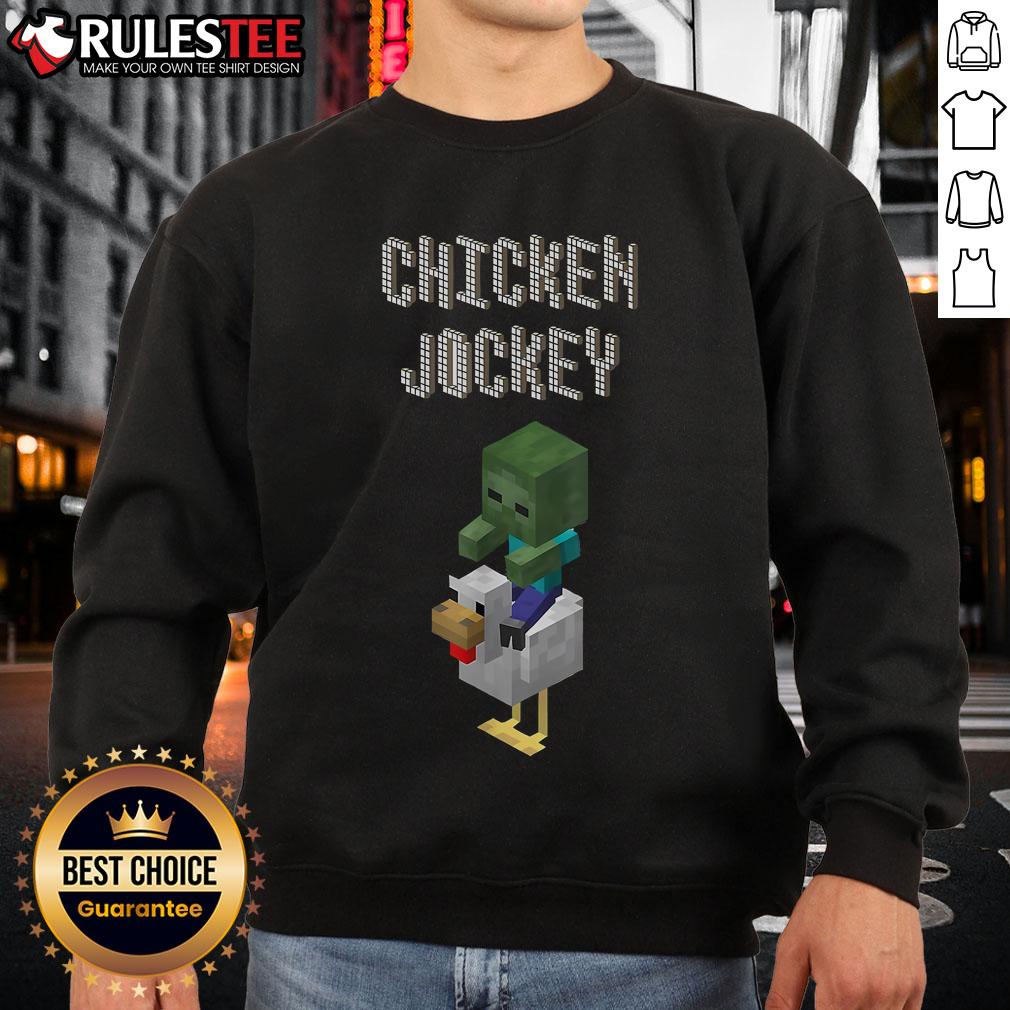 Good Baby Zombie Chicken Jockey Minecraft sweatshirt featuring a fun graphic design for gamers and fans.