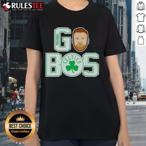 Ladies' Nice Go Bos Kristaps Porzingis Boston Celtics Tee featuring bold team colors and stylish design.