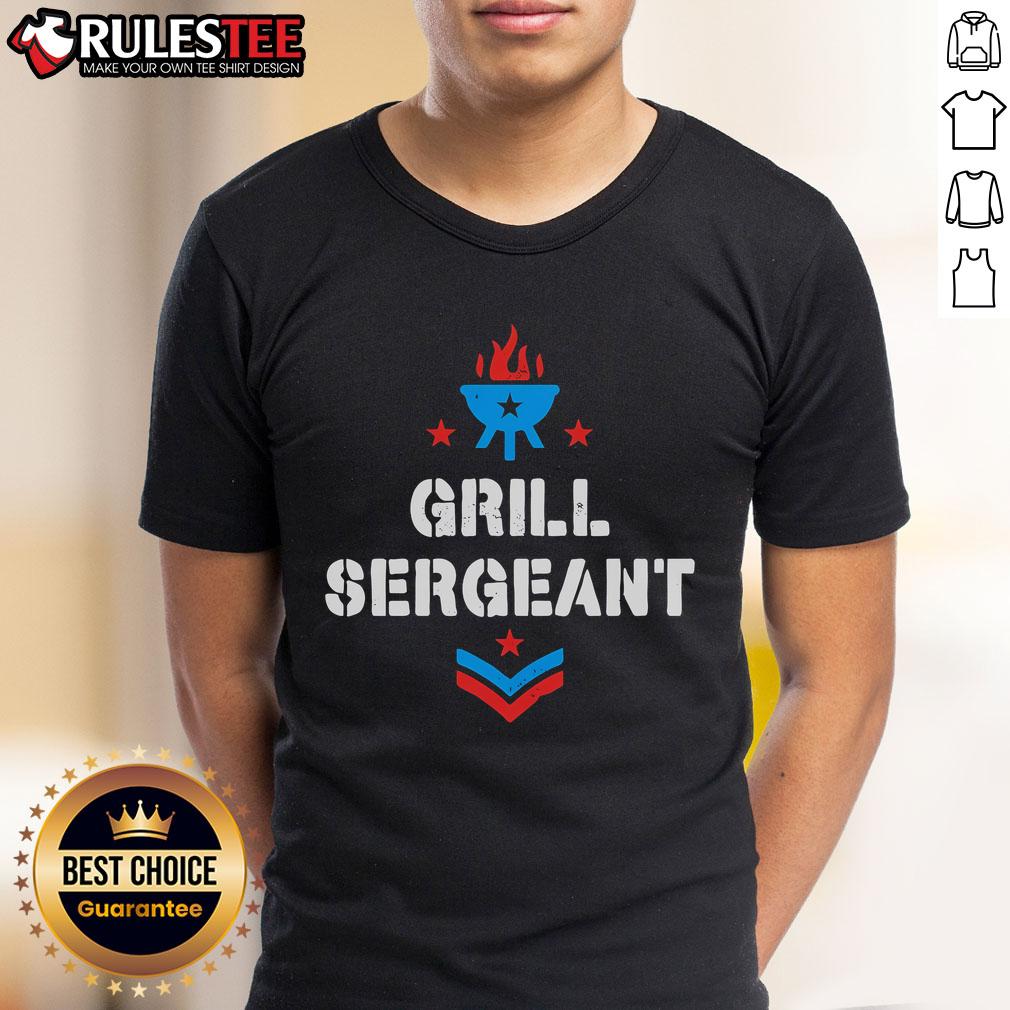 Alt Text: Nice Grill Sergeant 4th of July T-Shirt featuring a patriotic design perfect for summer barbecues and celebrations.