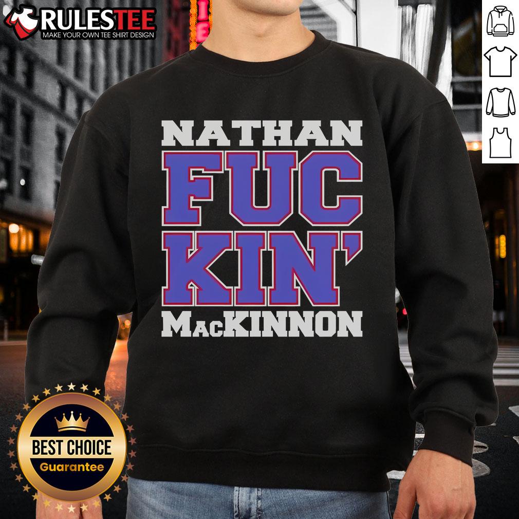 Nice Nathan Fackin Mackinnon Sweatshirt featuring vibrant graphics and comfortable fit, perfect for hockey fans.
