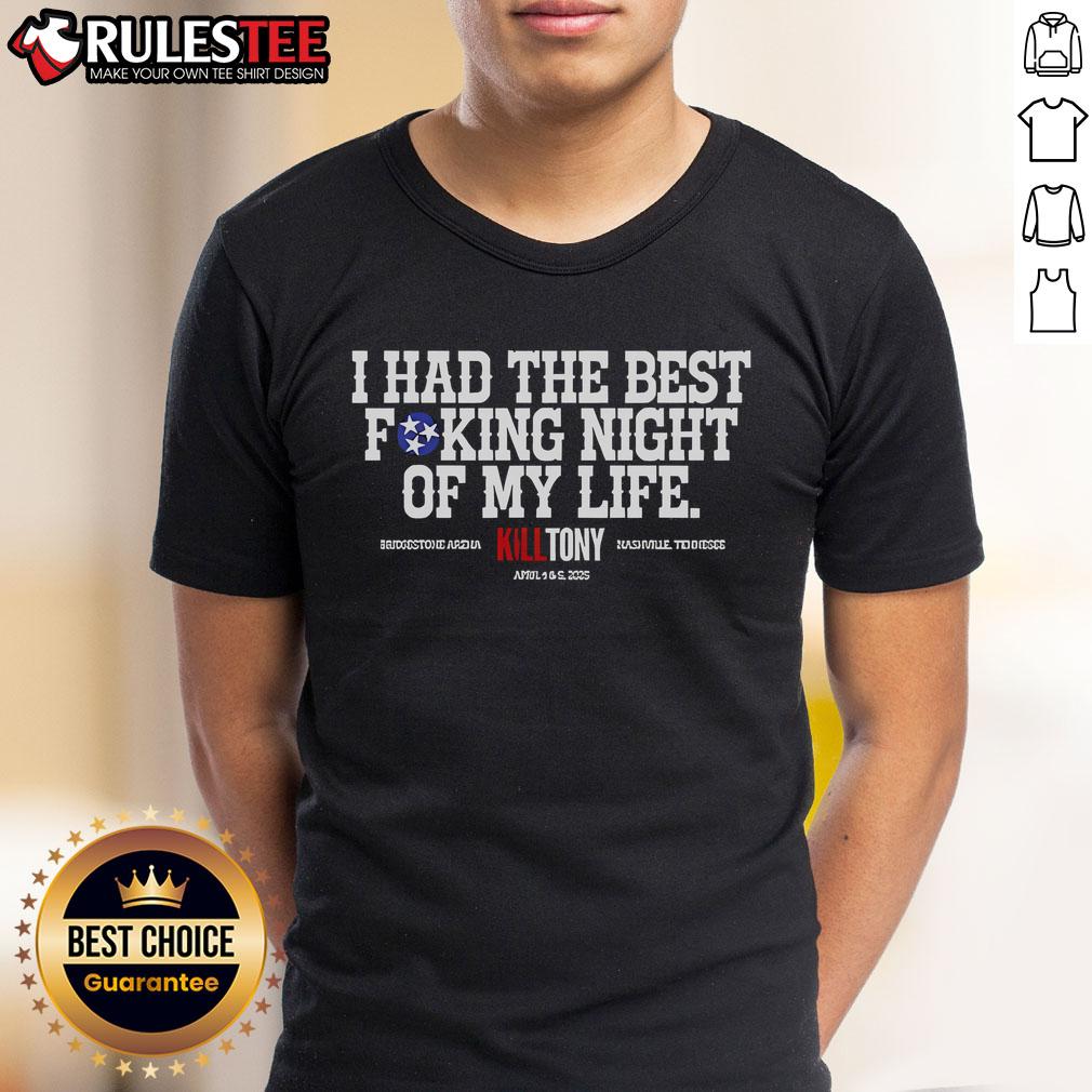 Top Kill Tony Nashville Best Night Of My Life T-Shirt featuring vibrant graphics and a stylish design for comedy fans.