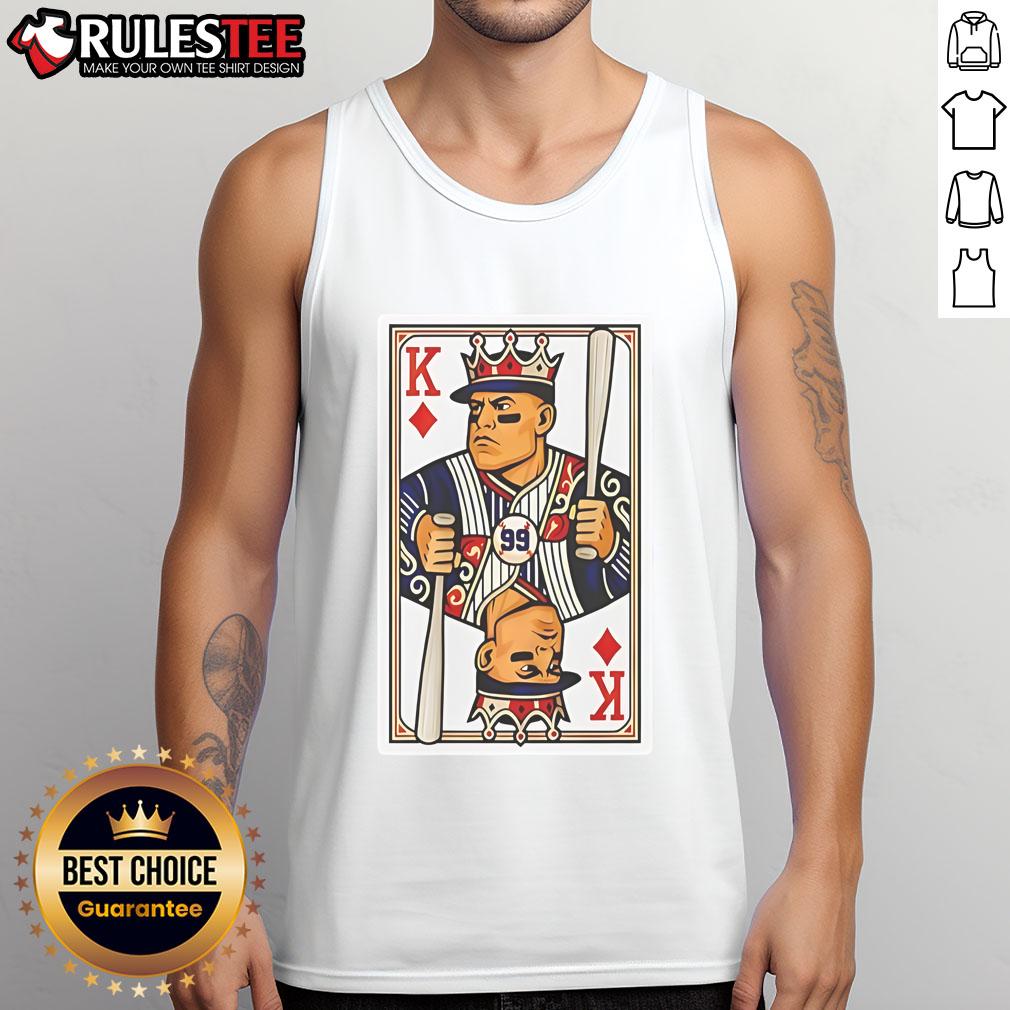 Alt Text: Aaron Judge Diamond King Card Tank Top featuring a vibrant graphic of the baseball star, perfect for fans and collectors.