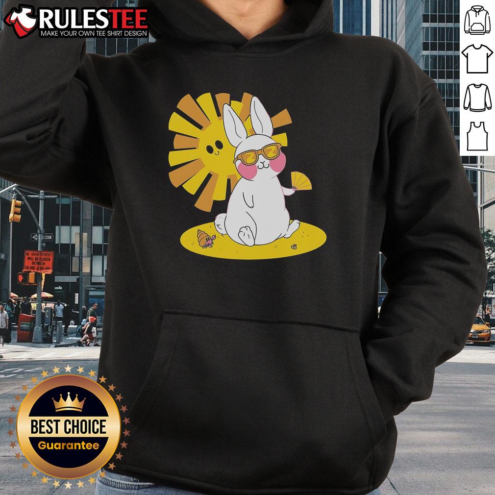 Cozy Awesome Beach Bun Bunny Hoodie featuring a cute bunny design perfect for casual beach outings and stylish comfort.