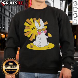 Awesome Beach Bun Bunny Sweatshirt featuring a playful bunny design, perfect for casual beach outings and cozy wear.