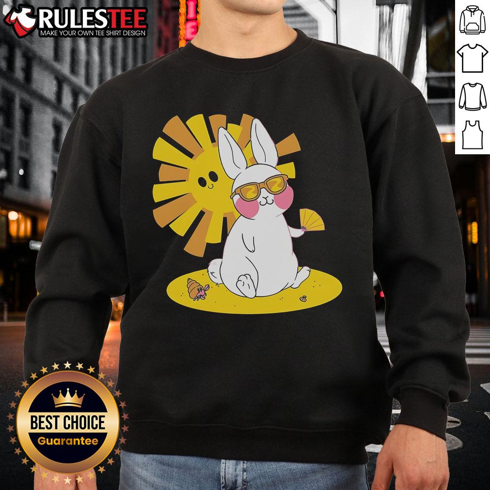 Awesome Beach Bun Bunny Sweatshirt featuring a playful bunny design, perfect for casual beach outings and cozy wear.