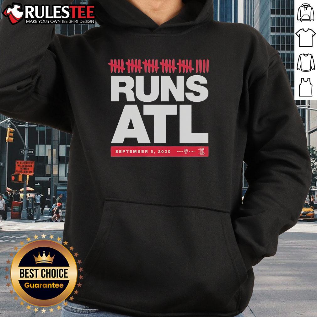 Awesome Braves Historic 29 Run Game September 2021 Hoodie featuring team colors and iconic game highlights.
