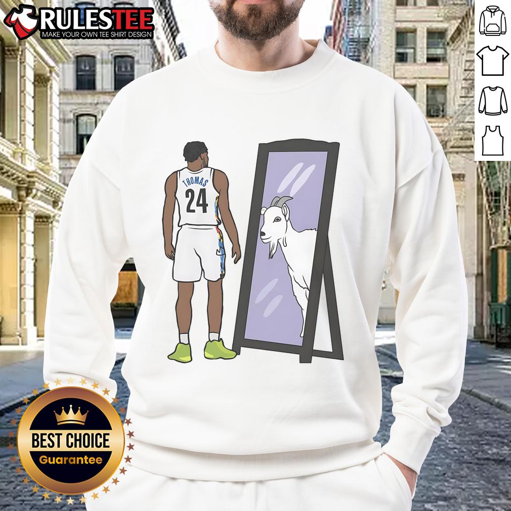 Awesome Cam Thomas Mirror Goat Sweatshirt featuring a stylish design and vibrant colors for basketball fans.
