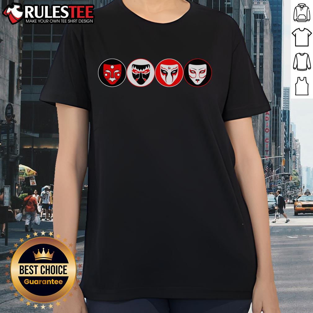 Awesome Daikaiju Mask Ladies Tee featuring a vibrant monster graphic on a stylish women's t-shirt.